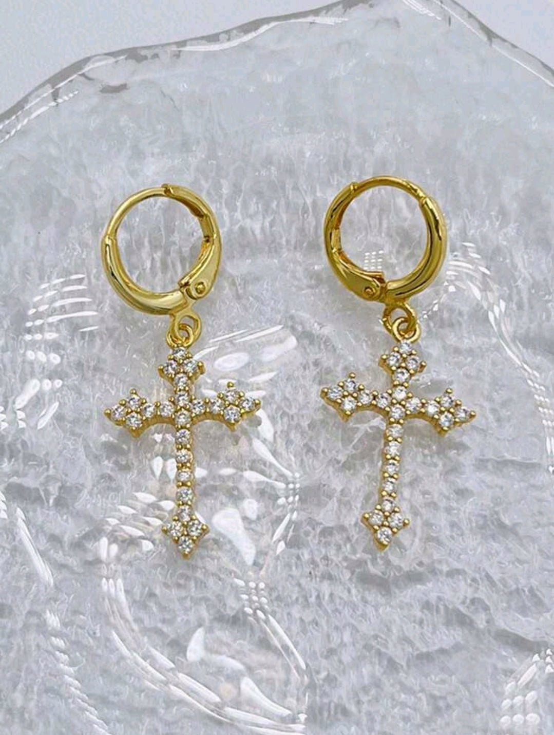 Small Cross Earrings